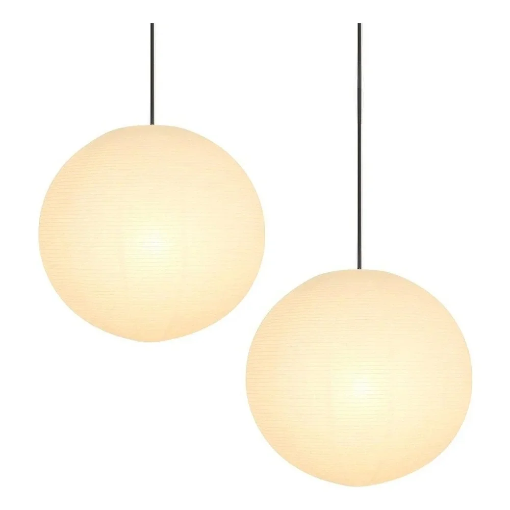 KJML 16 Inch Large Round Paper Lanterns DIY Hanging Pendant Lamp Shades White